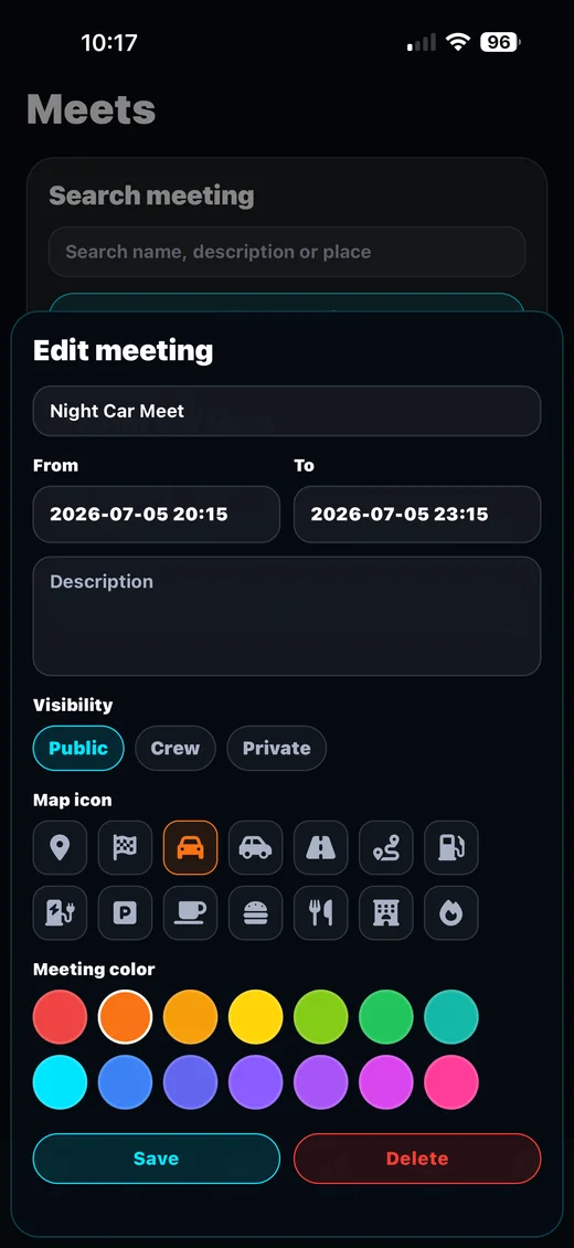 Street Link meeting editor